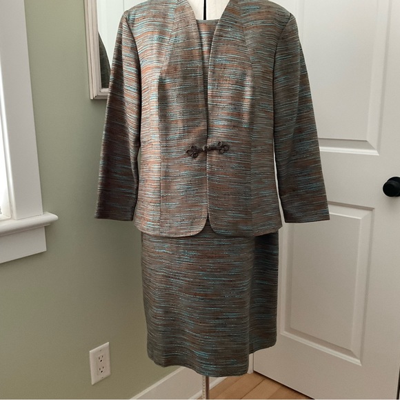 COLDWATER GREEK, MULTI-COLOUR DRESS SUIT, SIZE: 16P - Picture 1 of 16